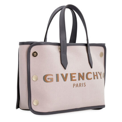 ジバンシィ トートバッグ 偽物 GIVENCHYロゴ metalボタン 2way pink キャンバス ミニ ボンド ショッパーBB50E5B0RY 650